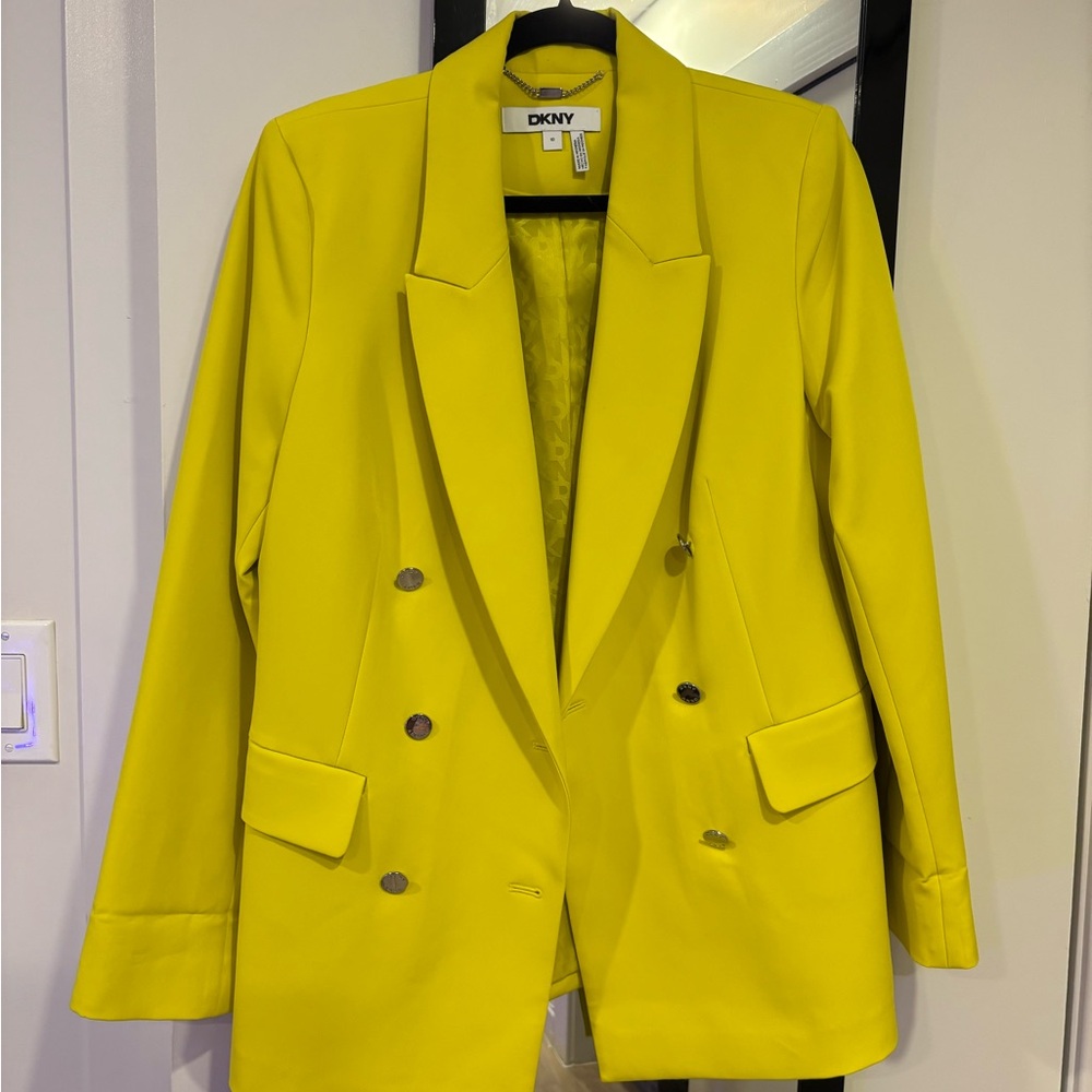 DKNY Women's Vibrant Yellow Suit Jacket